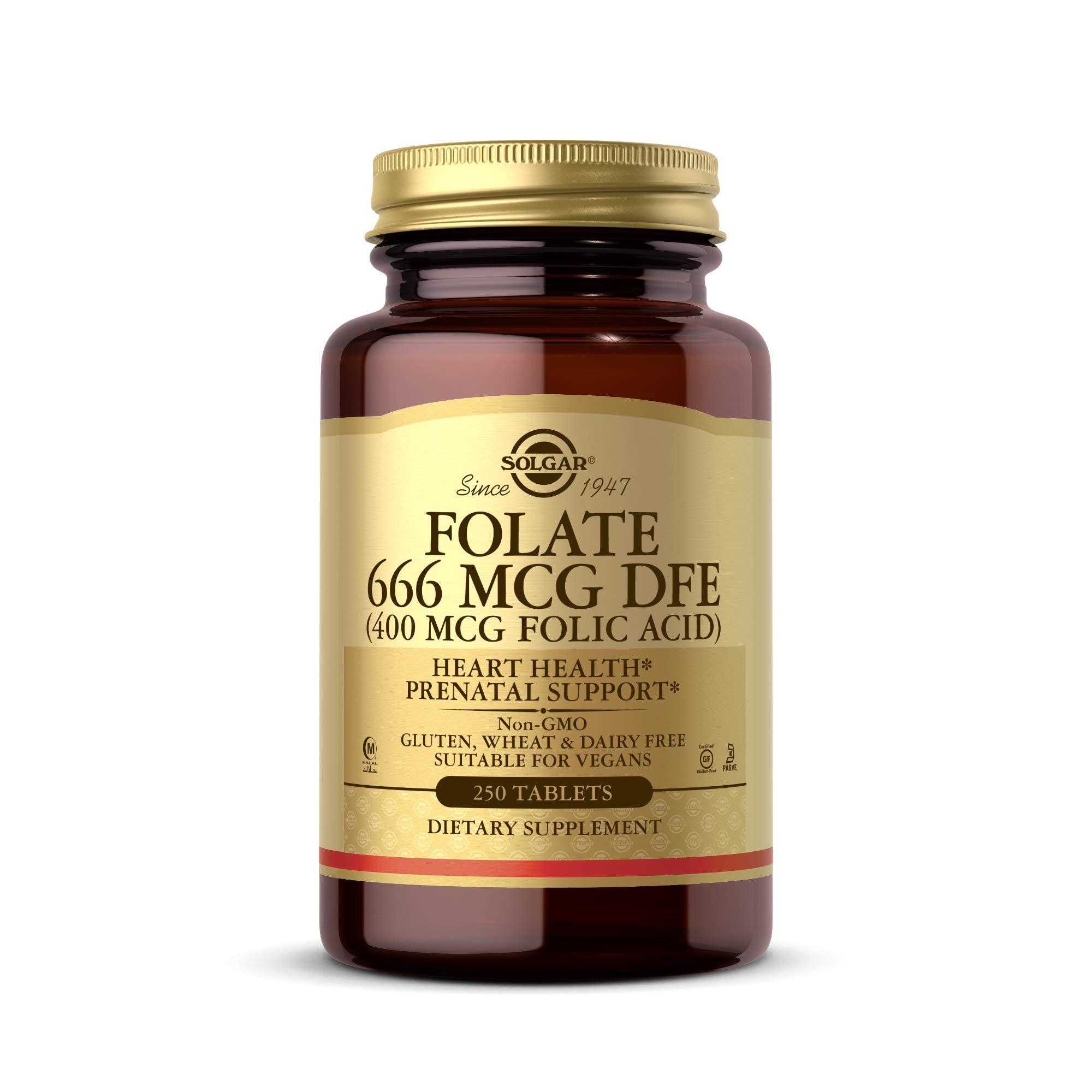 Solgar Folate, 400 Mcg, 250 Tablets